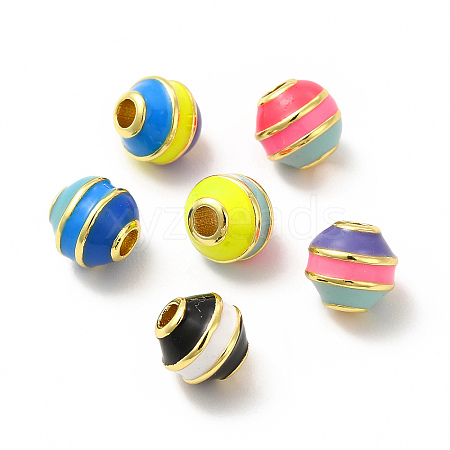 Brass Enamel Beads KK-I699-01-1