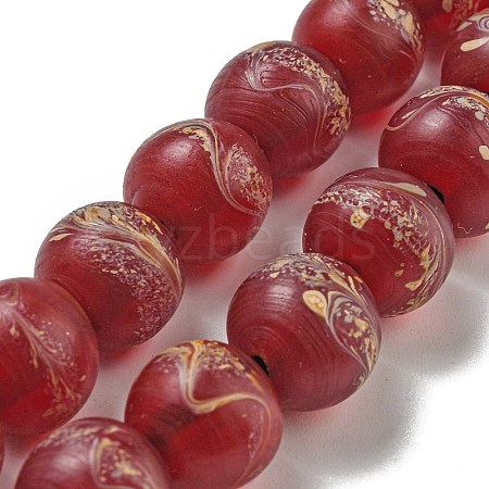 Handmade Lampwork Beads Strands BLOW-D006-07F-1