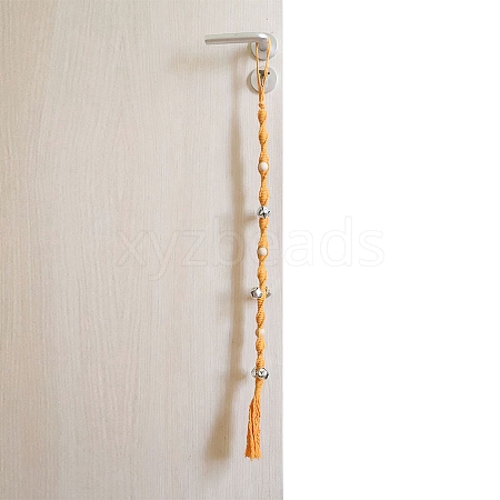 Cotton Handwoven Dog Hanging Doorbell with 6 Extra Loud Bells for Dog Potty Training PW-WG8A03F-22-1