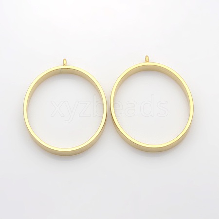 Matte Alloy Oval Pendants PALLOY-J413-11MG-1