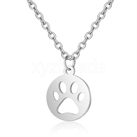 Non-Tarnish 201 Stainless Steel Pendants Necklaces NJEW-S063-TN455-1-1