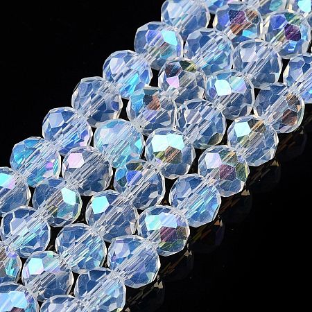 Electroplate Glass Beads Strands EGLA-A044-J6mm-L06-1