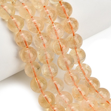 Natural Citrine Beads Strands GG-CBACB71-03-10mm-1