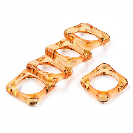 Transparent Acrylic Finger Rings RJEW-T010-03G-1