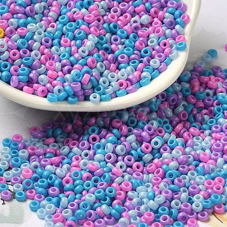 Baking Paint Glass Seed Beads SEED-P006-03A-19-1