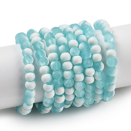 Frosted Crackle Glass Beads X1-GLAA-U001-4mm-M08-1