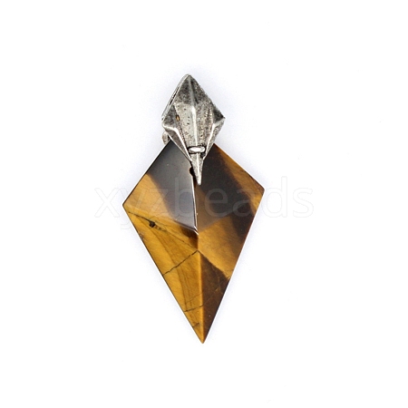 Natural Tiger Eye Pendants PW-WGED5F3-03-1