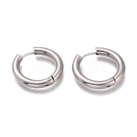 Tarnish Resistant 201 Stainless Steel Huggie Hoop Earrings EJEW-L256-05R-P-1