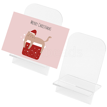 Acrylic Slant Back Postcard Display Stands ODIS-WH0078-86C-1