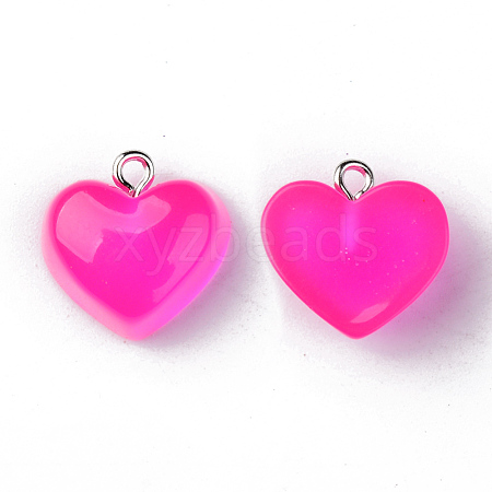 Transparent Resin Pendants RESI-R429-30E-1