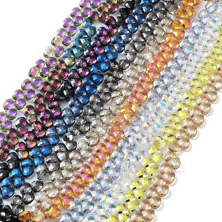 Electroplate Triangle Glass Beads Strands EGLA-A036-11A-M-1