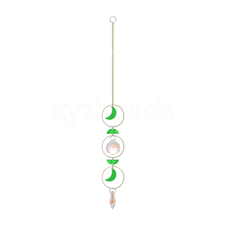 Shell Moon Hanging Ornaments HJEW-P016-01G-D-1
