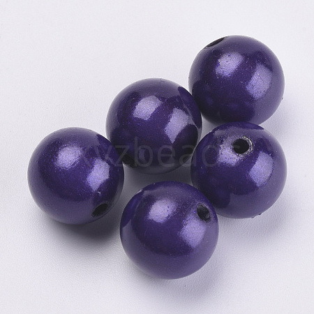 Spray Painted Acrylic Beads MACR-Q154-16mm-007-1