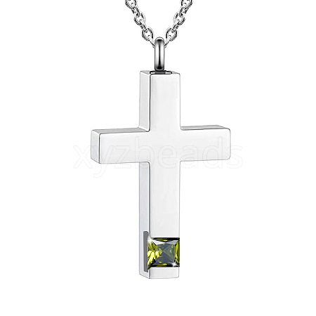 Cross Urn Ashes Pendant Necklace PW-WGBB57D-08-1