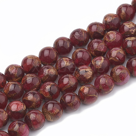 Natural Chalcedony Beads Strands G-S333-6mm-014D-1