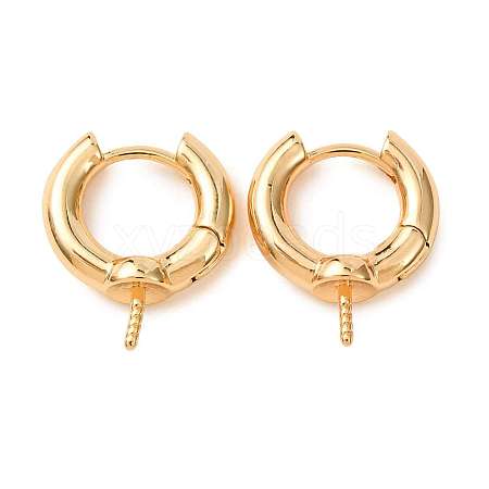 Brass Hoop Earring Findings KK-CBA8EB2-07G-1