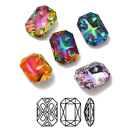 K9 Glass Rhinestone Cabochons RGLA-P036-08A-M-1