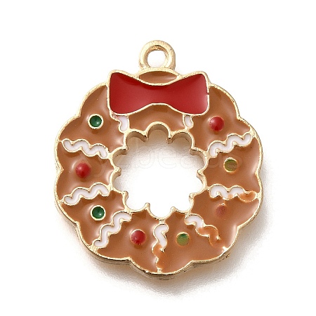 Christmas Theme Alloy Enamel Pendants ENAM-Q509-01KCG-09-1