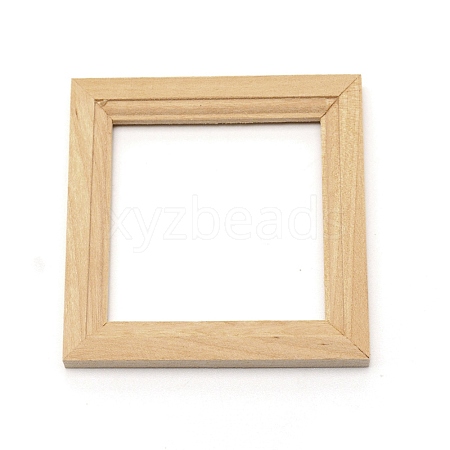 Square Birch Wood Photo Frame DIY-WH0259-85A-1