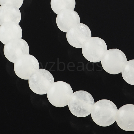 Dyed Natural Jade Round Bead Strands G-Q937-21-1