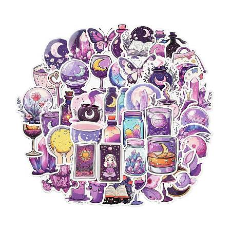 50 Pieces  Dreamlike Purple Cartoon Graffiti Paper Stickers STIC-R001-14-1