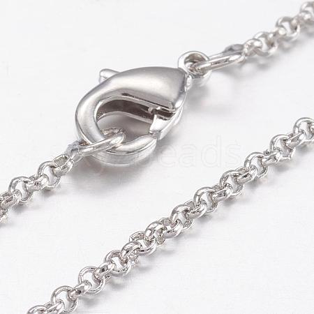 Brass Chain Necklaces MAK-L009-10P-1