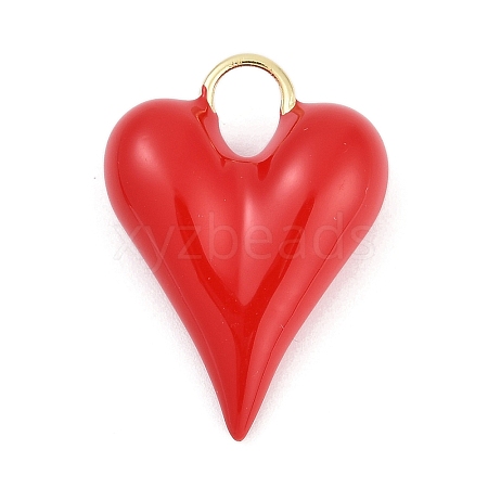 Brass Enamel Pendants KK-G522-39G-1