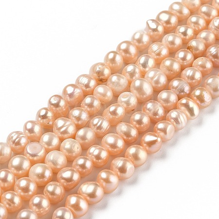 Natural Cultured Freshwater Pearl Beads Strands PEAR-L033-05A-01-1