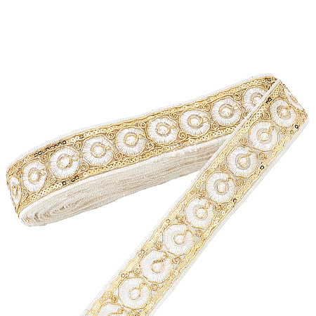Vintage Jacquard Polyester Ribbon OCOR-WH0101-259B-1