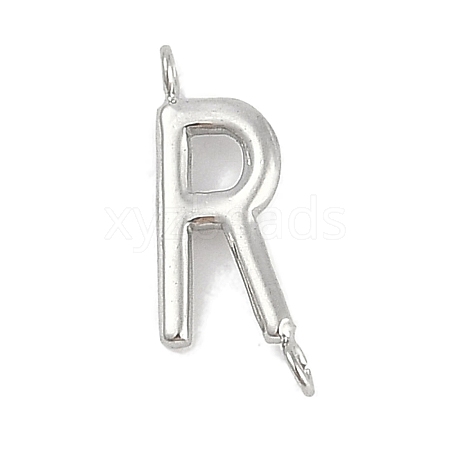 304 Stainless Steel Letter Connector Charms STAS-M108-01P-18-1