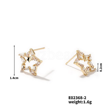 Shiny Star Stud Earrings for Women VJ6660-2-1