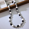 Glass Pearl Round Beaded Necklaces for Women WG42D62-01-1