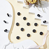 26Pcs 26 Styles Flat Round with Letter Wooden Cabochons WOOD-GA0001-28-5