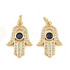 Brass Micro Pave Cubic Zirconia Pendants CU-CBAB719-04G-H-1