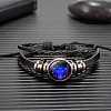 12 Constellations Cowhide Leather Multi-strand Braided Bracelets WG695F5-05-1