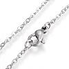 304 Stainless Steel Pendant Necklaces NJEW-H438-08B-4