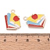 Back to School Alloy Enamel Pendants ENAM-Q004-01KCG-24-3