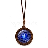 Wooden Glass Pendant Necklace PW-WGCA862-01-1