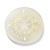 Flat Round Natural Selenite Slice Coasters AJEW-C042-01A-1
