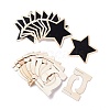 Star Wooden Mini Chalkboard Signs AJEW-M035-08-5