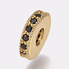 Brass Micro Pave Cubic Zirconia Bead Spacers ZIRC-K074-11B-02G-1