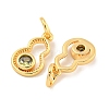 Brass Micro Pave Cubic Zirconia Pendants KK-P275-34G-2