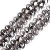 Electroplate Baking Paint Transparent Glass Beads Strands GL-N005-02A-C02-1