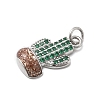 Brass Micro Pave Cubic Zirconia Pendants KK-A278-01A-01P-2
