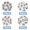 HOBBIESAY 40Pcs 4 Styles Antique Silver Plated Alloy Synthetic Turquoise Pendants FIND-HY0001-65-3