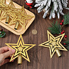 Star Plastic Christmas Tree Topper Ornaments AJEW-WH20004-17D-3