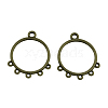 Tibetan Style Alloy Ring Chandelier Components Links TIBE-3818-AB-FF-1