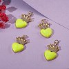 5Pcs Eco-Friendly Brass Micro Pave Cubic Zirconia Pendants ZIRC-SZ0003-08D-3