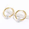 Elegant Round Stainless Steel Hoop Earrings PV6480-3