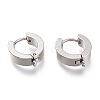 Tarnish Resistant 201 Stainless Steel Huggie Hoop Earrings Findings X-STAS-A167-01B-P-1